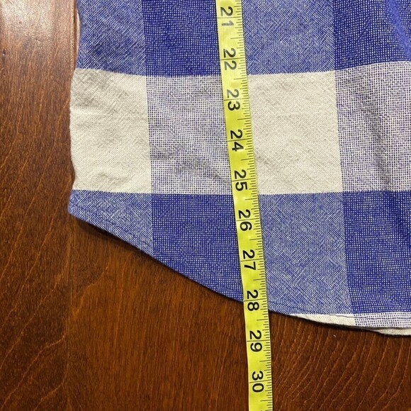 Denim & Supply Ralph Lauren Vtg Checkered Button Down Blue Cream Shirt Women's S - Picture 10 of 10